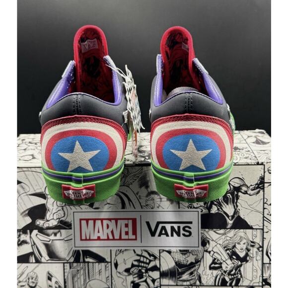 Avengers VANS Marvel Captain America Off The Wall Mens 11 New Box FAST SHIP